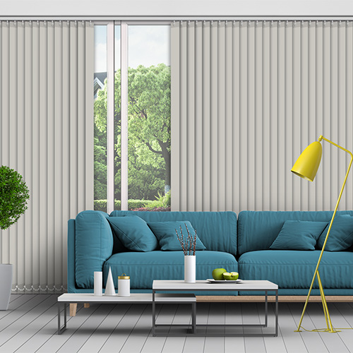 Polaris Greige 89mm Blackout Lifestyle Vertical blinds