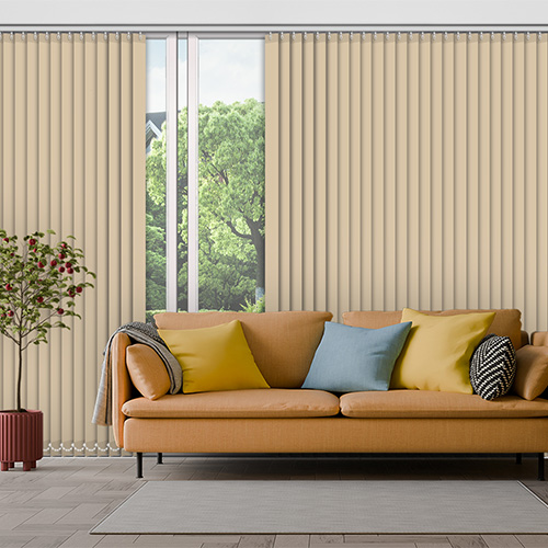 Polaris Sand 89mm Blackout Lifestyle Vertical blinds