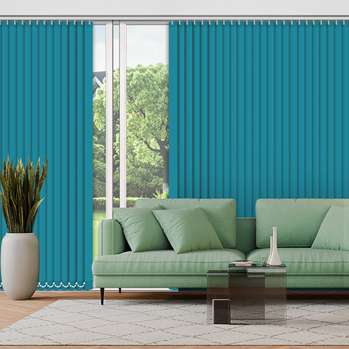 Polaris Teal 89mm Blackout Lifestyle Vertical blinds