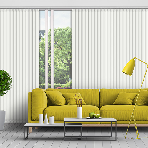 Polaris White 89mm Blackout Lifestyle Vertical blinds