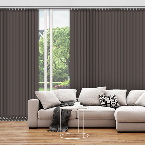 Polaris Bark 89mm Dimout Lifestyle Vertical blinds