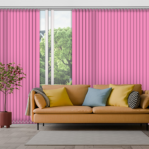 Polaris Bubblegum 89mm Dimout Lifestyle Vertical blinds