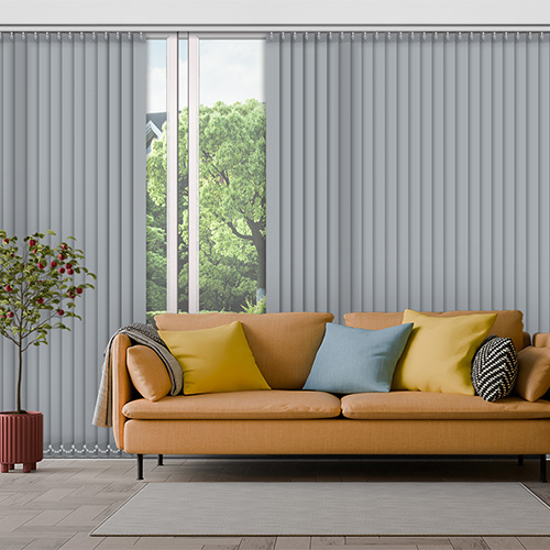 Polaris Grey 89mm Dimout Lifestyle Vertical blinds