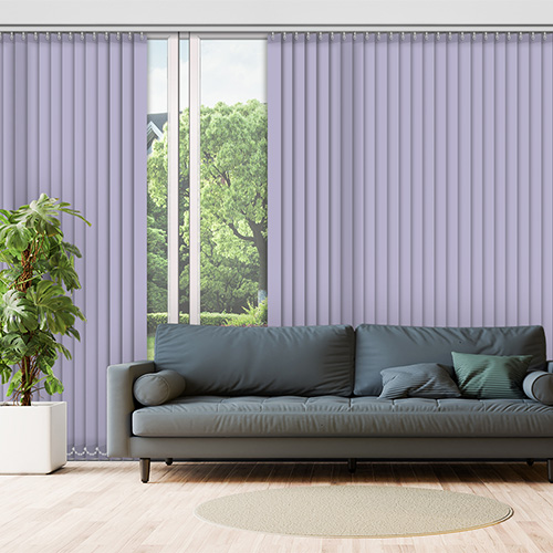 Polaris Lilac 89mm Dimout Lifestyle Vertical blinds