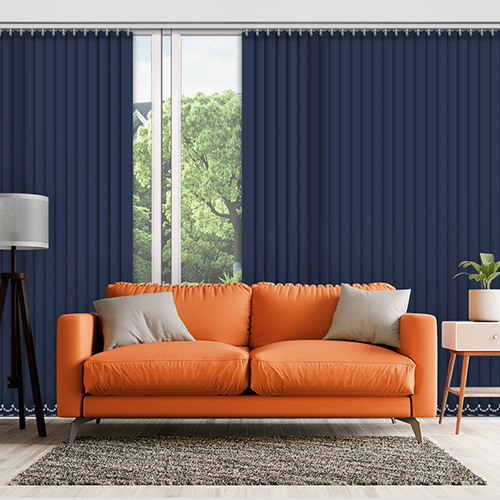 Polaris Midnight 89mm Dimout Lifestyle Vertical blinds