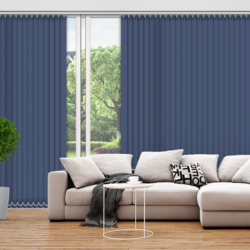 Polaris Navy 89mm Dimout Lifestyle Vertical blinds