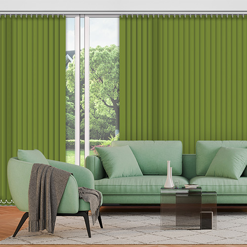 Polaris Olive 89mm Dimout Lifestyle Vertical blinds