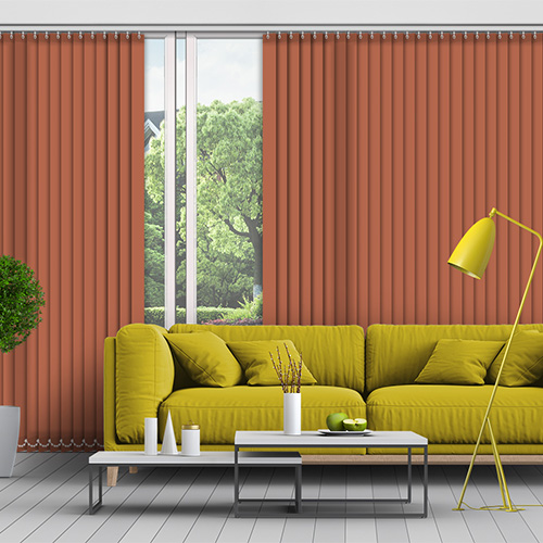 Polaris Rust 89mm Dimout Lifestyle Vertical blinds