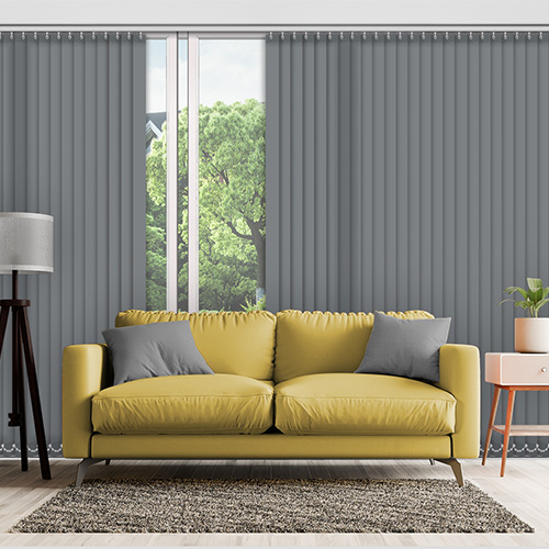 Polaris Smoke 89mm Dimout Lifestyle Vertical blinds