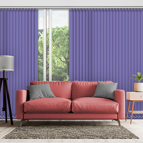 Polaris Violet 89mm Dimout Lifestyle Vertical blinds