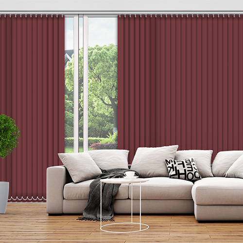 Polaris Wine 89mm Dimout Lifestyle Vertical blinds