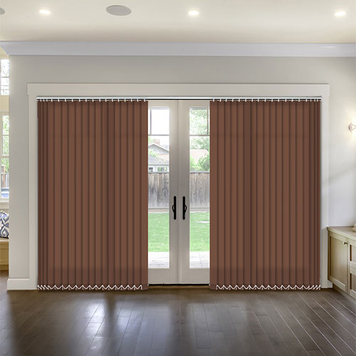 Polaris Hazelnut Dimout Lifestyle Vertical blinds