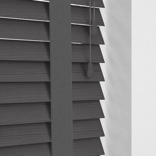 Raven Black & Dark Grey Tape Lifestyle Wooden blinds