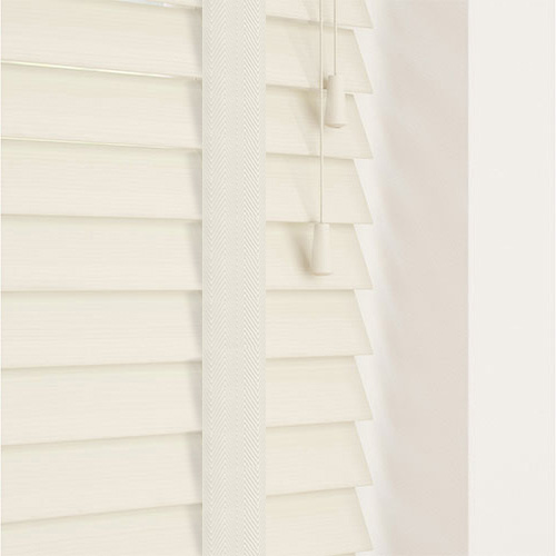 50mm Mirage Fine Grain & Vanilla Tape Lifestyle Wooden blinds