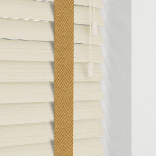 Native Soft White & Sand Tape Lifestyle Wooden blinds