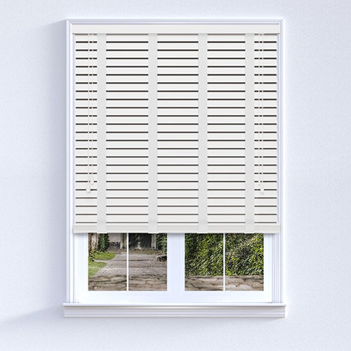 Native White & White Tape Lifestyle Wooden blinds