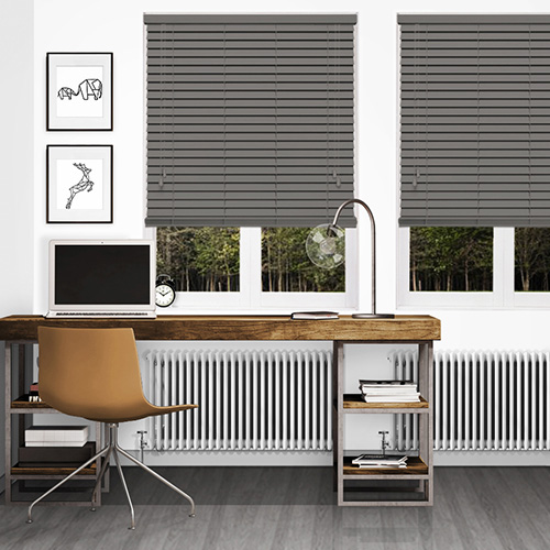 Timeless Dark Grey Lifestyle Wooden blinds