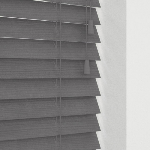 Timeless Embossed Dark Grey Wooden Blind