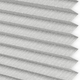 Click Here to Order Free Sample of Micro Ribbons Silver Jacquard Pearl INTU Pleated Blinds