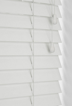 White Wooden Blinds | Wood Venetian Blinds - Cord or Tape | Blinds4UK